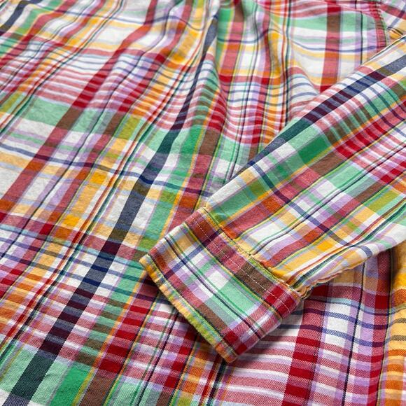 Ralph Lauren Colorful Plaid Button Down Shirt Boy's size Large 14-16 Spring - Picture 6 of 6